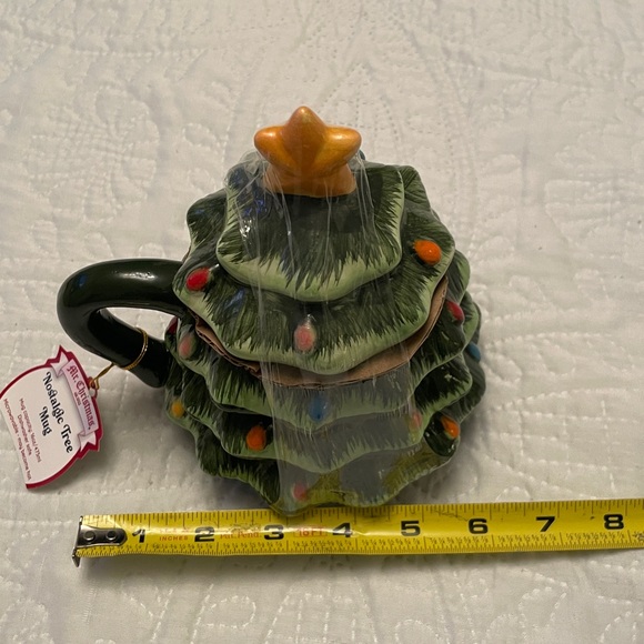 NWT Mr. Christmas Nostalgic Tree Mug with Lid Ceramic Holds 16 Oz. Coffee Cup - Picture 8 of 10